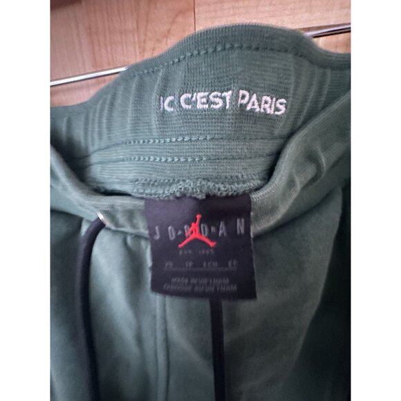 Paris Saint Germain Air Jordan Joggers Mens Size XS Green Zipper Drawstring - Picture 7 of 8